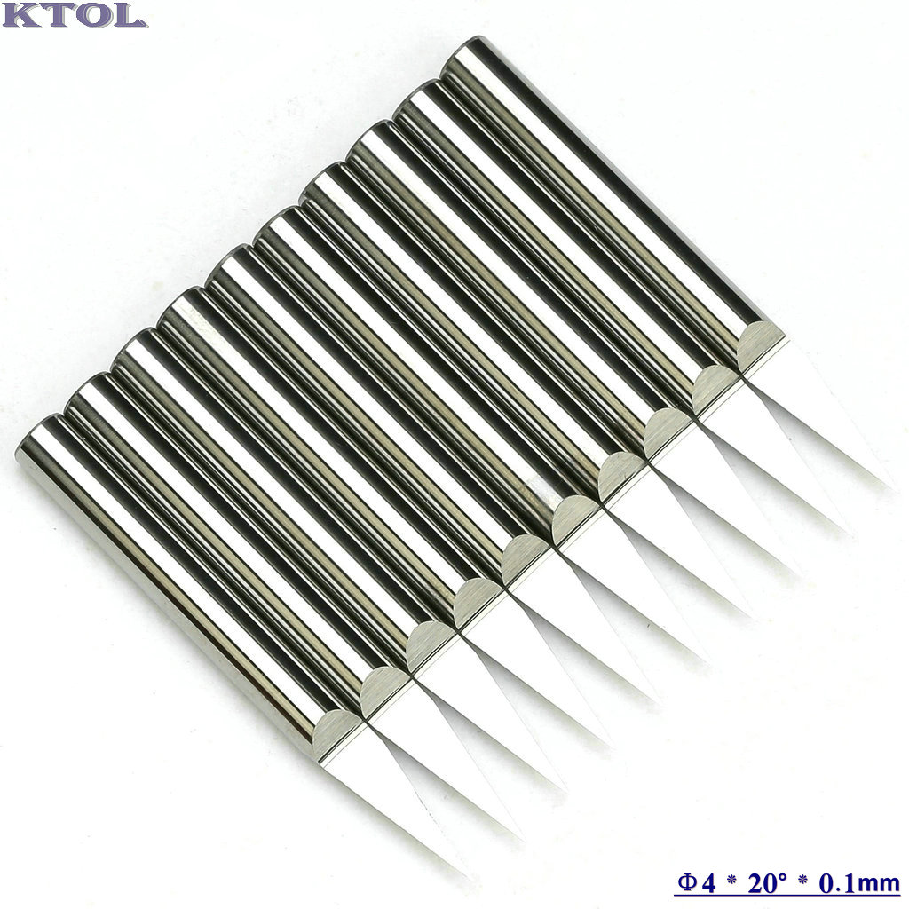Diy Cnc Router Electronics - 4mm V-Shape Endmill Metal Router Bit