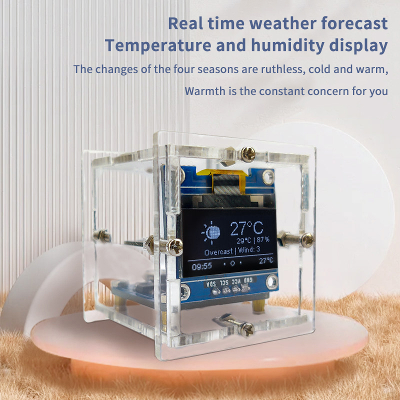 ESP8266 Mini Weather Clock Kit - Learn Diy Electronics recensione e prezzo