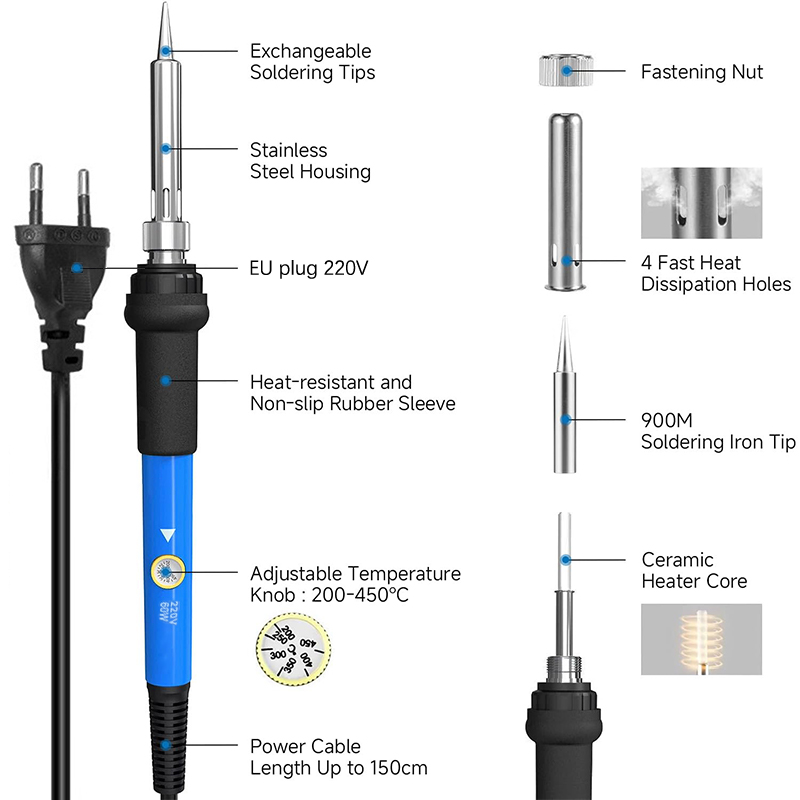 Adjustable Temp 220V 60W Elect - Diy Electronics Tools recensione e prezzo