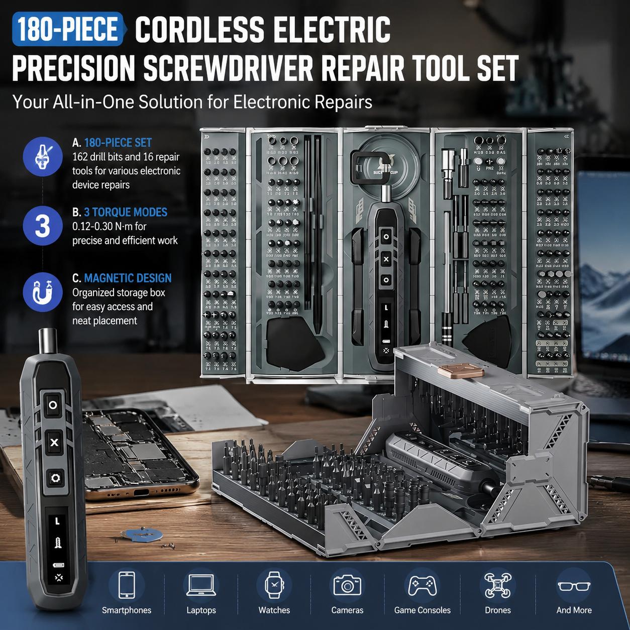Electric Screwdriver Set 180 i - Diy Electronics Workshop recensione e prezzo