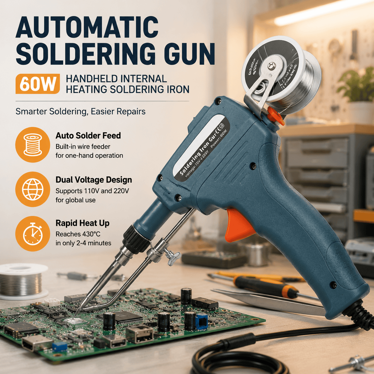Electric Soldering Iron Gun Ki - Diy Electronics Workshop recensione e prezzo