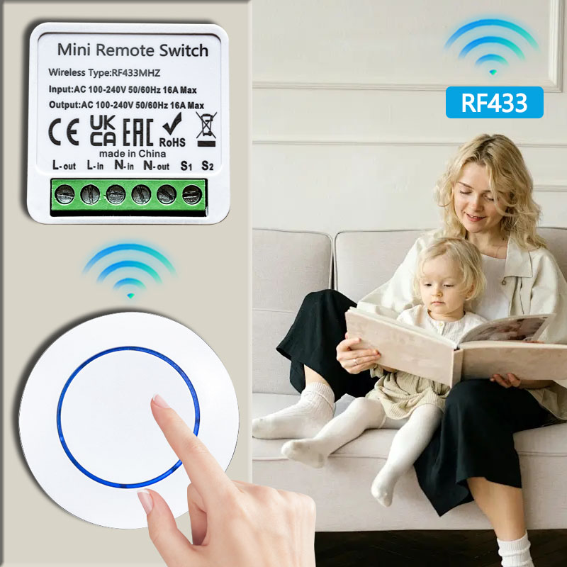 433HMz Wireless Light Switch 1 - Diy Electronics Button recensione e prezzo