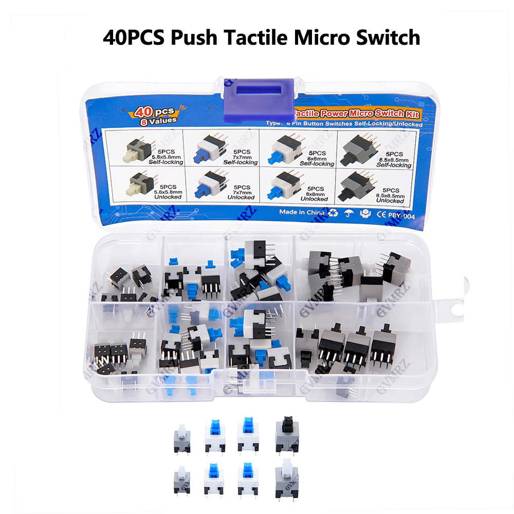40PCS 8Values Push Tactile Mic - Learn Diy Electronics recensione e prezzo