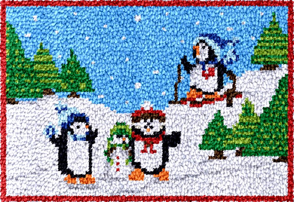 penguins Latch Hook Rug Kits w - Diy Electronics Art recensione e prezzo