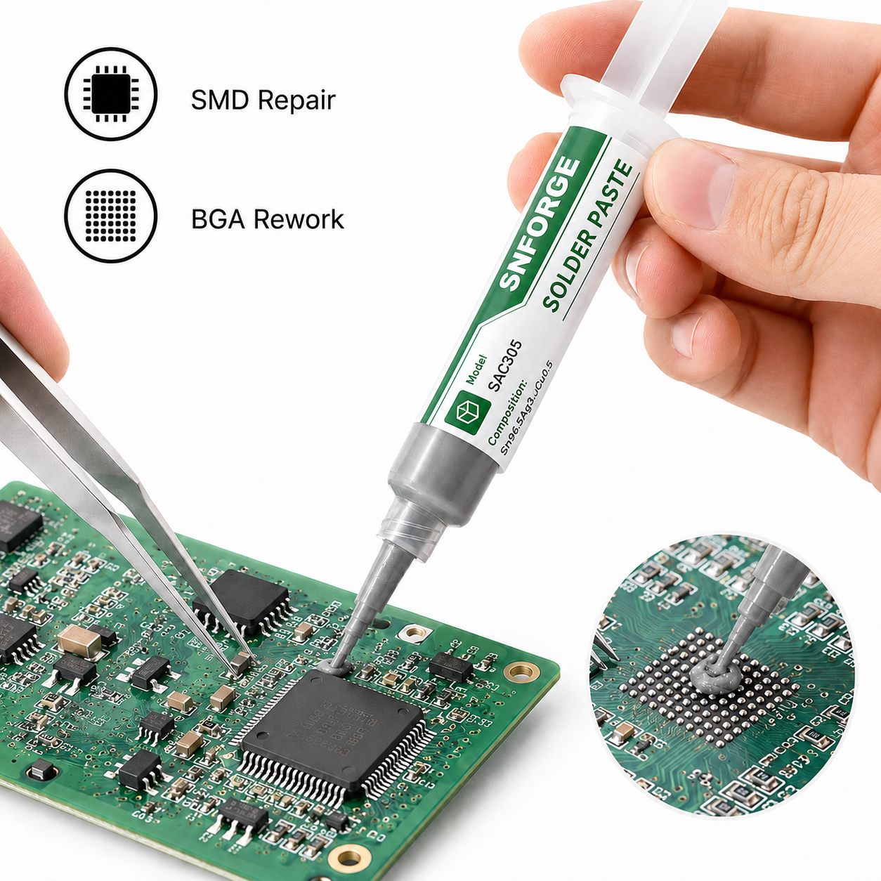SAC305 Solder Paste Welding Ti - Diy Electronics Workbench recensione e prezzo