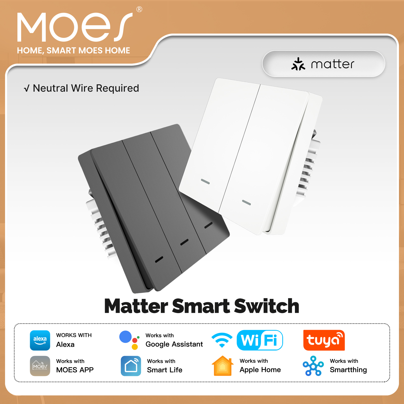 MOES Matter Tuya WiFi Smart Li - Diy Electronics Button recensione e prezzo