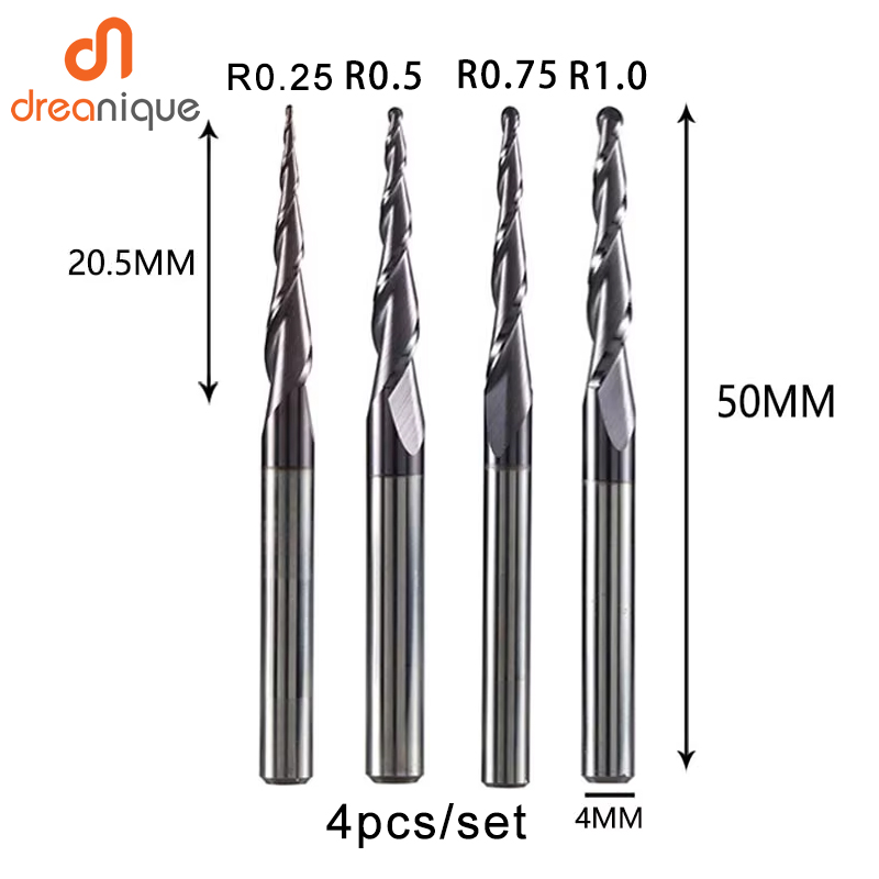 4pcs/Lot carbide Solid Carbide - Diy Cnc Router Electronics recensione e prezzo